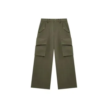OPICLOTH Cargo Pants Unisex Gray Green
