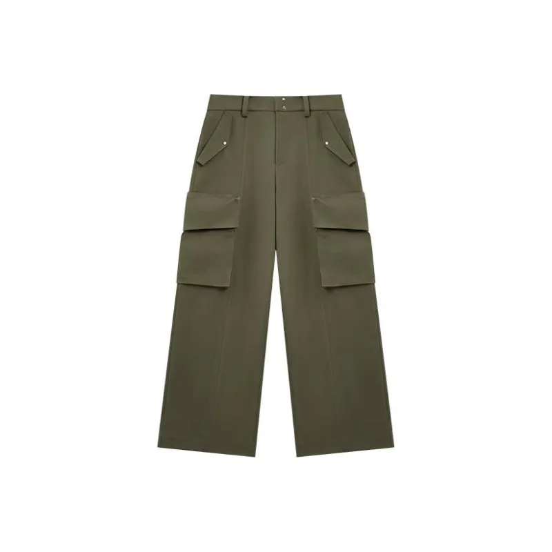 OPICLOTH Cargo Pants Unisex Gray Green-0