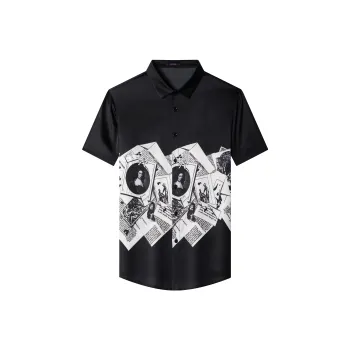 PIERRE CARDIN Shirt Men's Black White