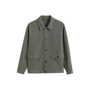 Hacikis Jackets Men Dark Brown Green
