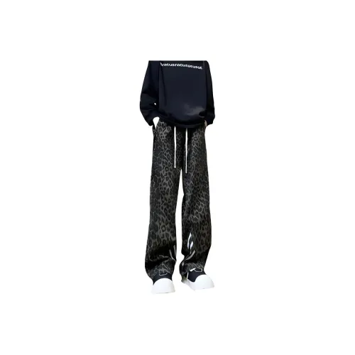 FFOMKE Jeans Unisex Leopard Print