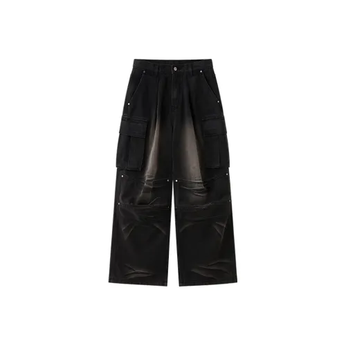LOVE ME LATER American Vintage Multi Pocket Jeans Unisex Black