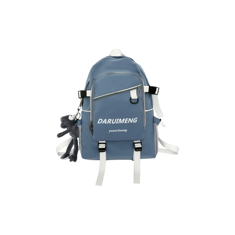 URBAN FOREST Nylon Backpack Unisex Blue/Red/Black/White-0