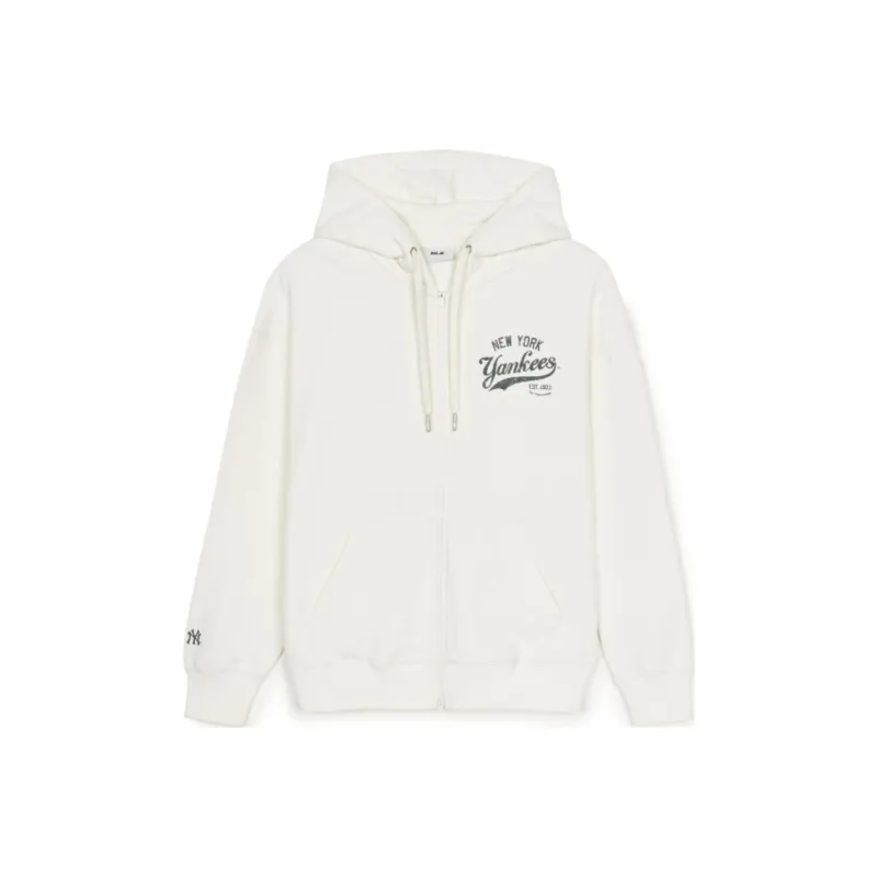 MLB Varsity New York Yankees Jackets Coats Unisex Cream-0