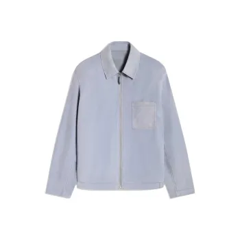 BERLUTI SS24 Leather Jacket Men's Light Blue