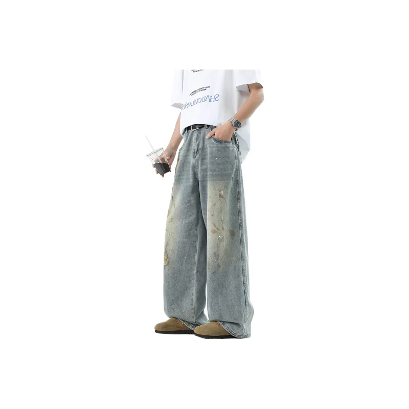 HCHUICHENG Jeans Unisex Light Blue-3