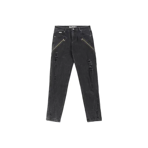 BLUESFLY Slim Fit Pants Jeans Men's Black