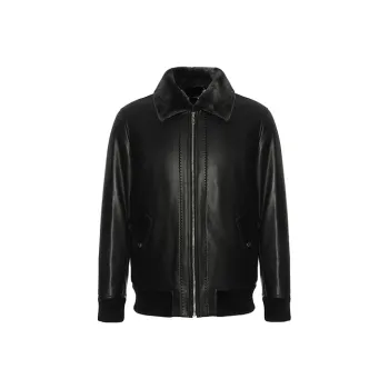 DAVID NAMAN Leather Jackets Men Black