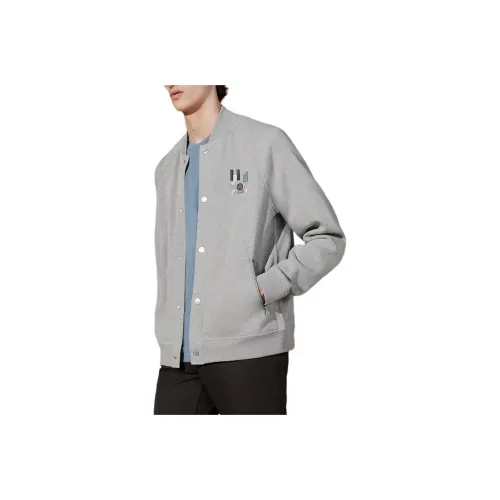 HERMES Jackets Coats Men's Light Gray