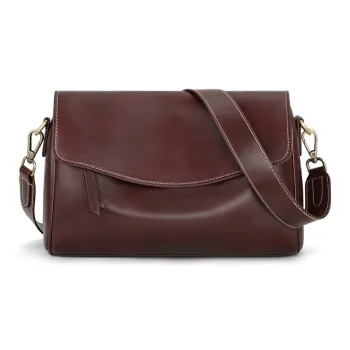Bullrun Cow Leather Crossbody Bag, Shoulder Bag Regular Women's Burgundy