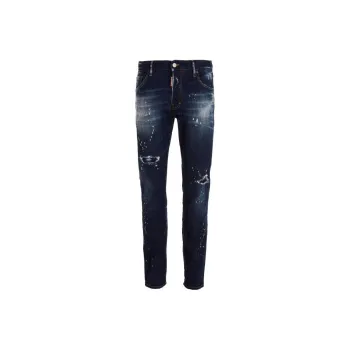 DSQUARED 2 Paint Splatter Distressed Jeans