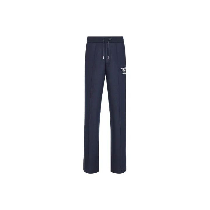 DIOR Quarterly New Products Knitted Sweatpants Men's Marine Blue-0