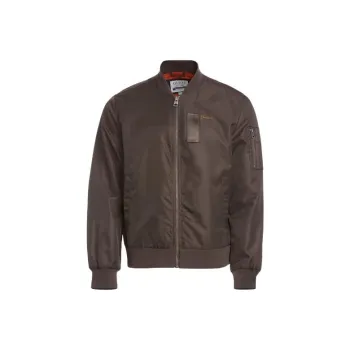 GUESS Nylon Flight Jacket Jackets Coats Men's Brown