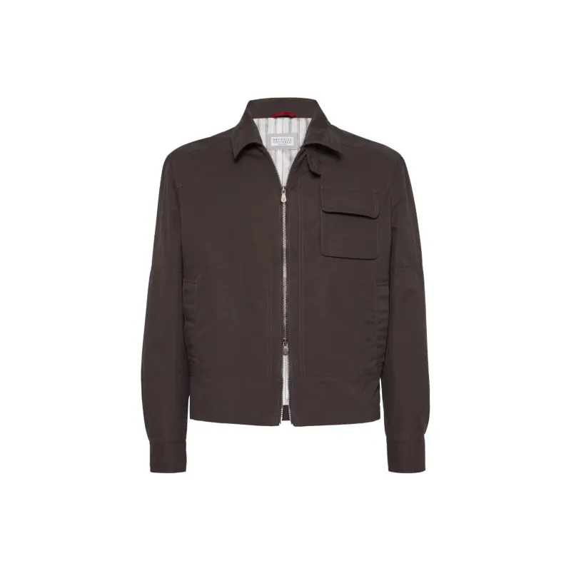 Brunello Cucinelli Long Sleeved Zipped Jacket-0