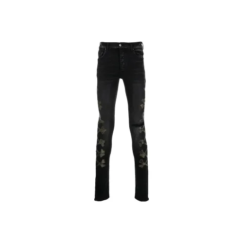 AMIRI Camo Bones Skinny handbag jeans