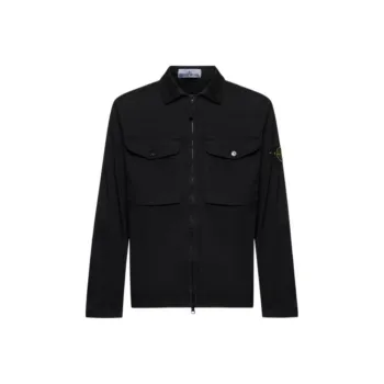 STONE ISLAND Compass Patch Zipped Overshirt