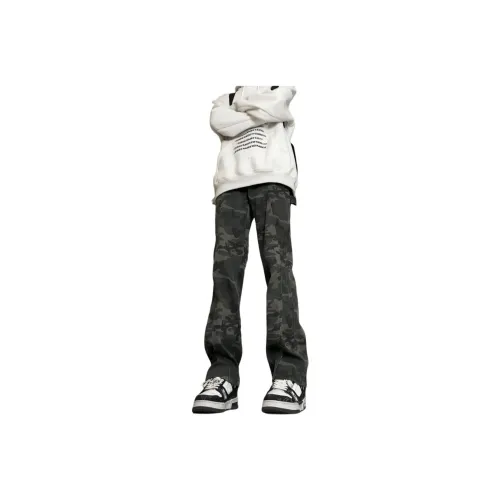 FOREVER 21 Jeans Unisex Camouflage Black