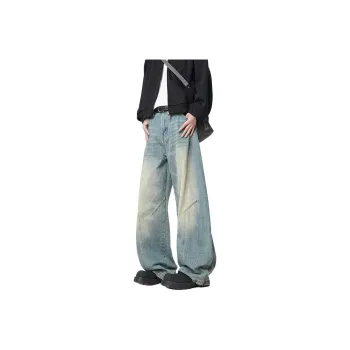 HOKLV Jeans Unisex Ice Blue