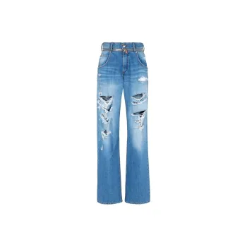 BALMAIN Destroyed Loose Denim Pants