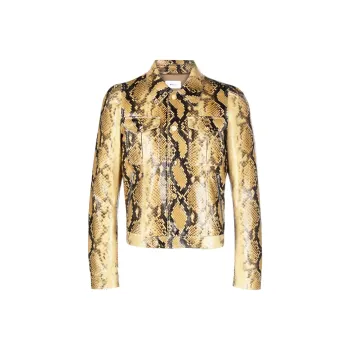 BALLY Leather Jackets Men Tawny