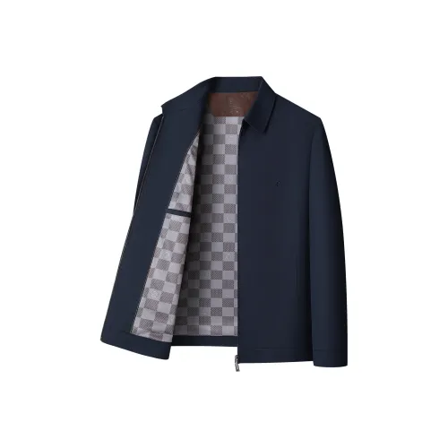 PIERRE CARDIN Jackets Coats Men's Upper Cyan