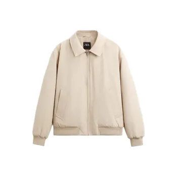 ZARA Puffer Jackets Men Tan