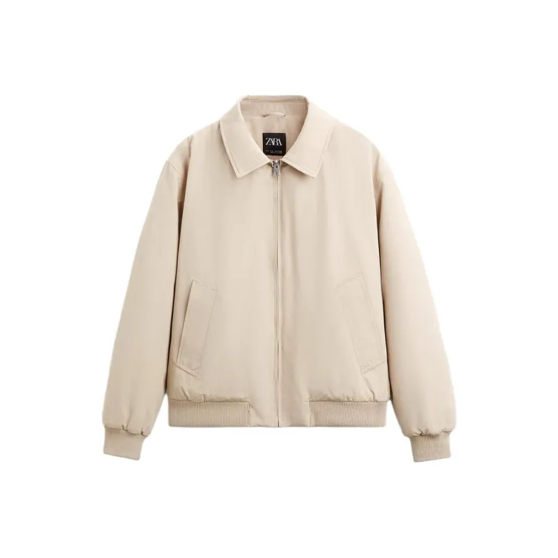 ZARA Puffer Jackets Men Tan-0