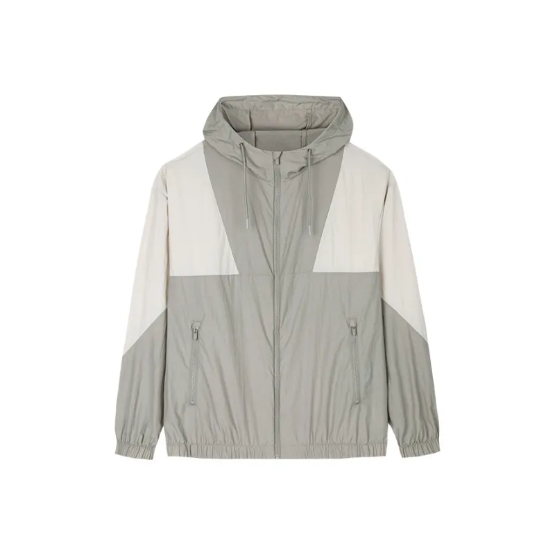 CHAOJIANTA Jackets Coats Men's Smoke Gray/White Limestone-0