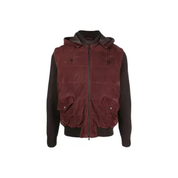 BARBA Panelled Leather Jacket