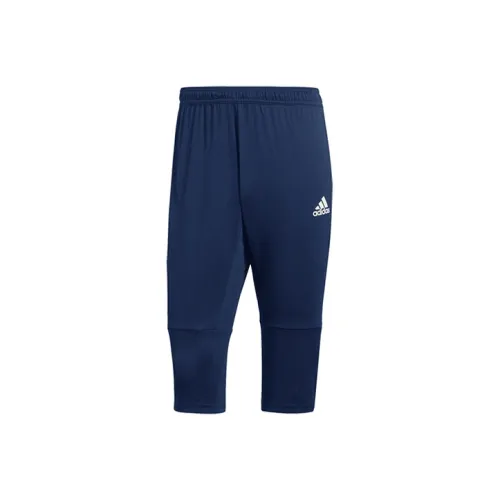 Adidas Knitted Sweatpants Men Blue