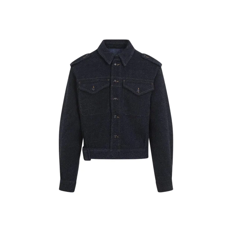 Givenchy Collared Button Up Denim Jacket-0