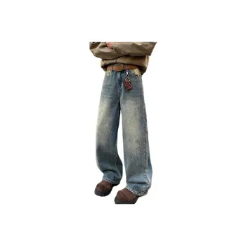 HCHUICHENG Jeans Unisex Vintage Blue