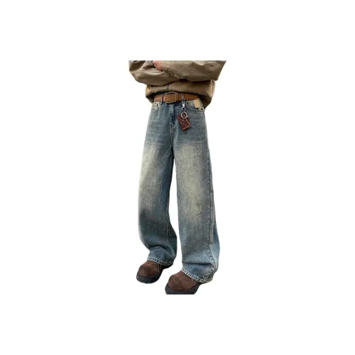 HCHUICHENG Jeans Unisex Vintage Blue