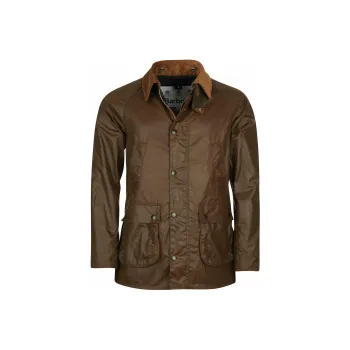 BARBOUR Leather Jacket Men's Brown