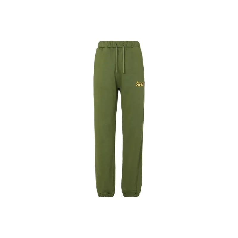 Drew House Letter Logo Series Knitted Sweatpants Unisex Olive Green-0
