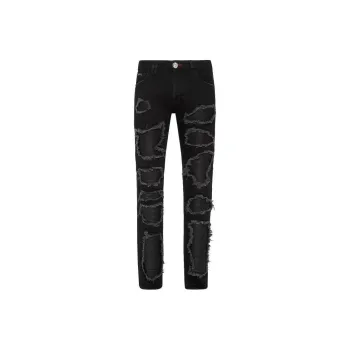 PHILIPP PLEIN Rip detailed Skinny cut Jeans