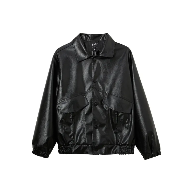 PMET Leather Jacket Unisex Black-2