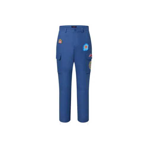 LOUIS VUITTON Louis Vuitton X Yayoi Kusama SS23 Cargo Pants Men's Blue