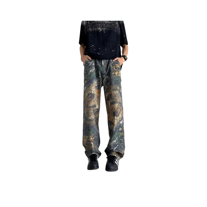 BRYAN JIMENEZ Jeans Unisex Branch Camouflage Color-0