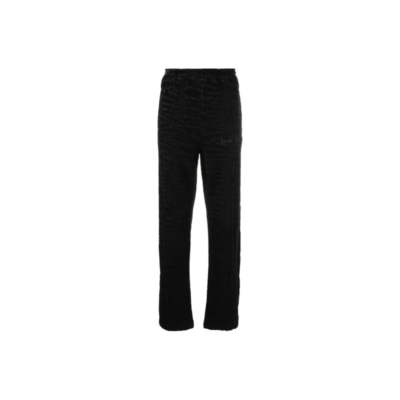 PALM ANGELS Logo Embroidered Velour Track Pants-0