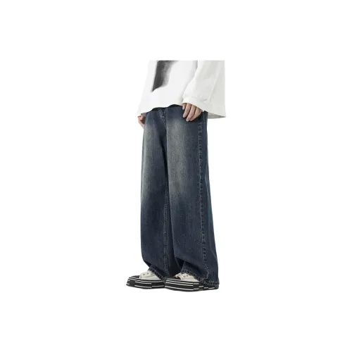 RENBEN Jeans Unisex Vintage Blue