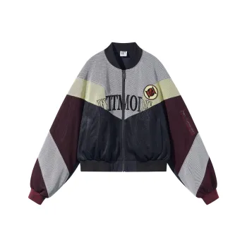 BLIND402 Jackets Unisex Color Block Gray Blue