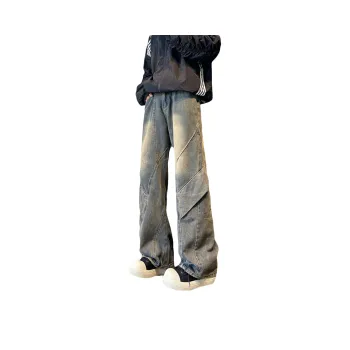 NOAHGIGI Bootcut Wide Leg Pants Unisex Blue
