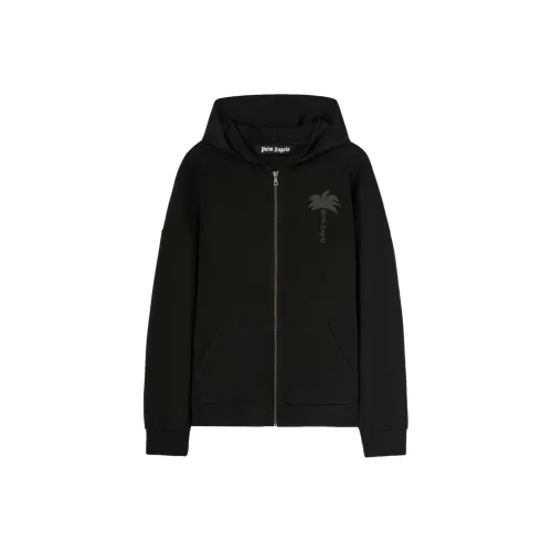 PALM ANGELS Palm Printed Zipped Hoodie