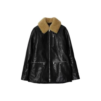 Burberry Shearling collar Leather Coat