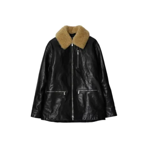 Burberry Shearling collar Leather Coat