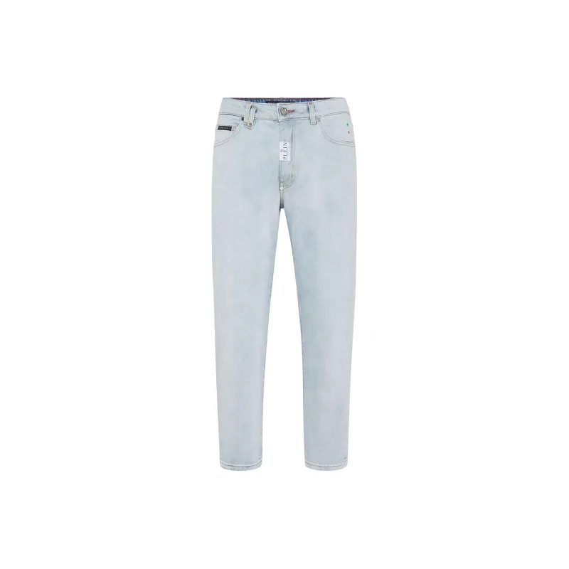 PHILIPP PLEIN Mid rise Cropped Jeans-0