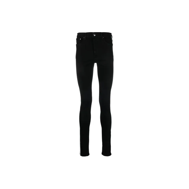 AMIRI Striped Logo Print Jeans-0