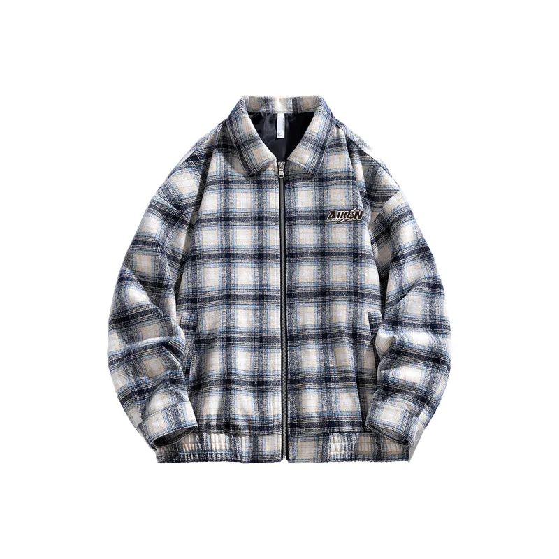 AKIN Jackets Coats Unisex Brown Plaid-4