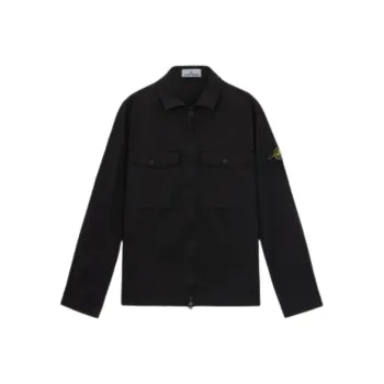 STONE ISLAND Logo Patch Zip Up Jacket